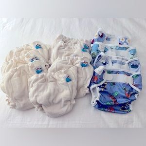 Sandy’s & Bummis cloth diapers super whisper wrap diaper covers LOT large bundle